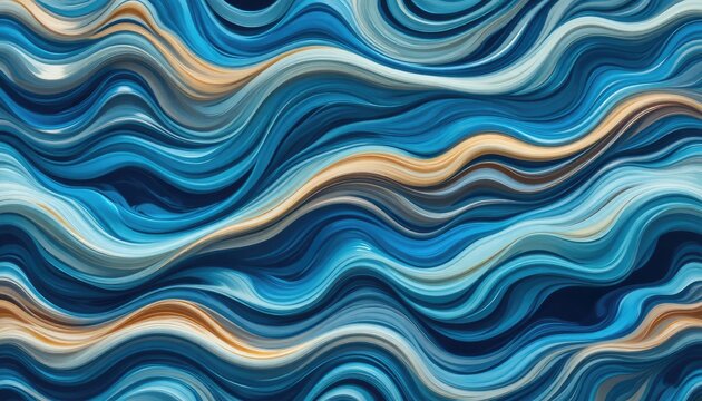 Seamless abstract pattern inspired by underwater currents and fluid marine gradients