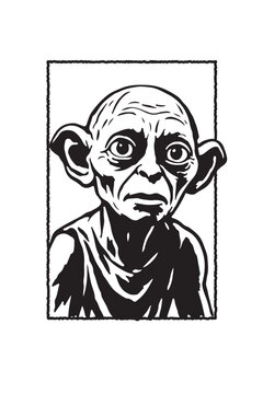 handdrawn illustration of hobbit