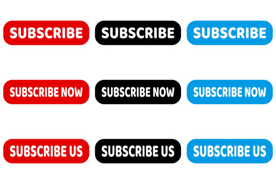 Youtube Subscribe Button Icon Vector Element Stock Vector