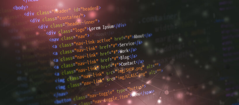 web site deleloping and coding banner