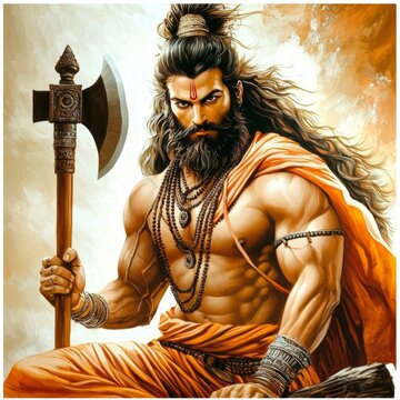 Celebrating Parshuram Jayanti through vibrant artwork.