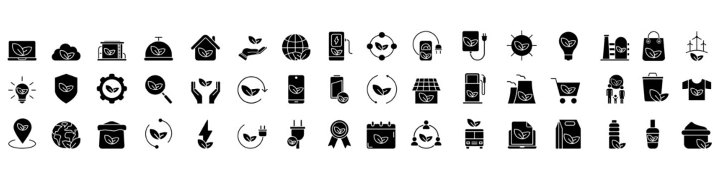 Eco  icon vector set. Ecology Illustration sign collection. Recycle symbol. Ecology logo.