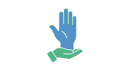Obraz premium Hand with palm facing upwards gesture.