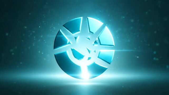 Abstract 3D animated sphere exploding and revealing inner light with cinematic motion graphics design