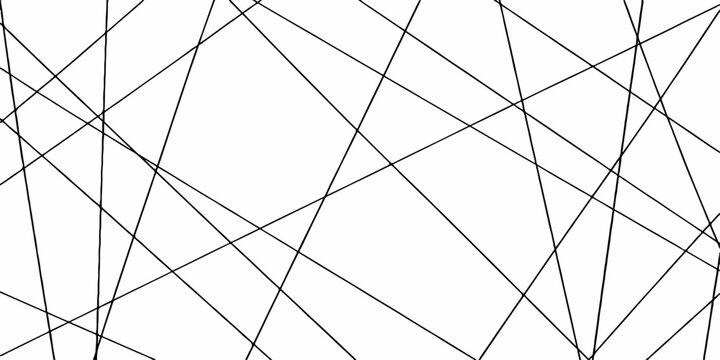 Abstract geometric architecture design featuring a blue metal structure and glass window reflections with a network of power lines forming a technical pattern against a white background