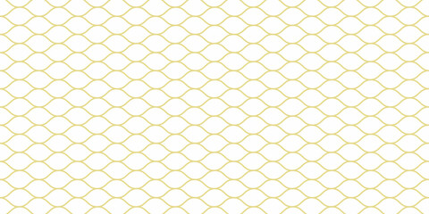 Mesh texture for fishing nets gold color gradient. Seamless pattern for sportswear or soccer goal, volleyball net, basketball hoop. Vector © Isma