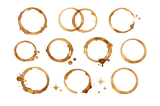 Golden wedding rings with cracks and imperfections isolated on white