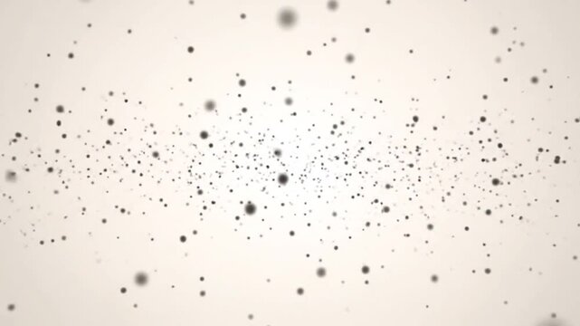 Abstract particle field floating against a neutral background for design