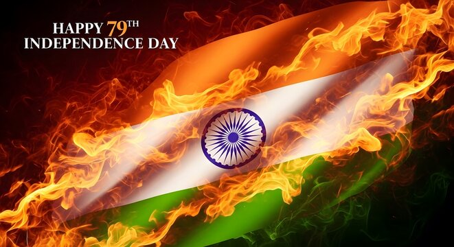 India 79th independence day celebration background