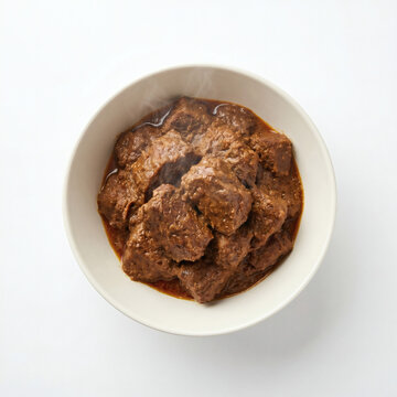 Beef Rendang in Ceramic Bowl