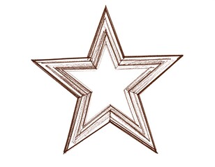 Obraz premium Brown, detailed star graphic