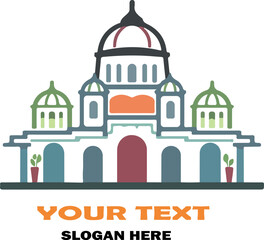 Fototapeta premium Ho chi minh city logo vector white background