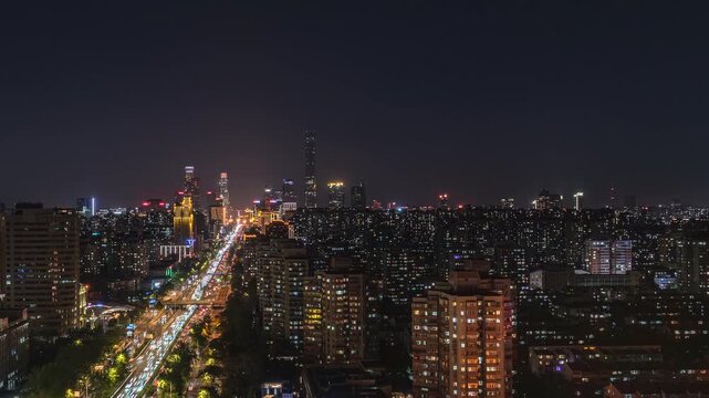 Vibrant Nightlife Real Estate Development in Beijing, a Modern Urban Development Area