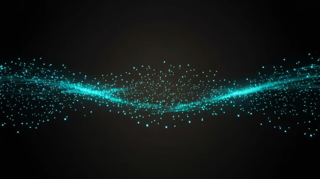 Quantum Particles Wave on Dark Background