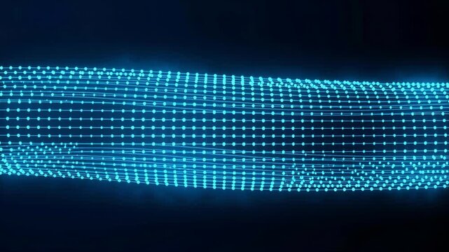 Quantum Wave Abstract Digital Data Flow Background