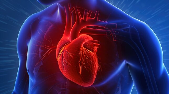 Angina Pectoris heart disease medical concept, chest pain and coronary artery disorder, cardiovascular system problem, myocardial ischemia, heart attack risk, human circulatory system anatomy, 