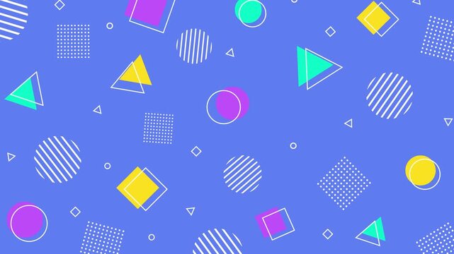 Colorful geometric pop and cute simple background pattern