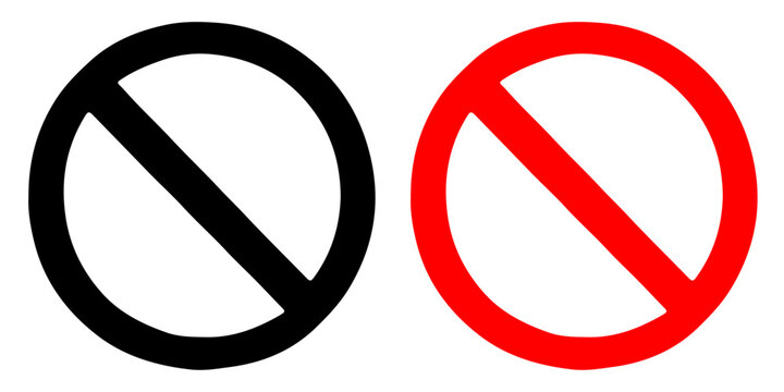 A red and white circular road safety sign with a prohibited symbol acts as an isolated warning icon for a forbidden no parking or entry zone where traffic law bans smoking and danger