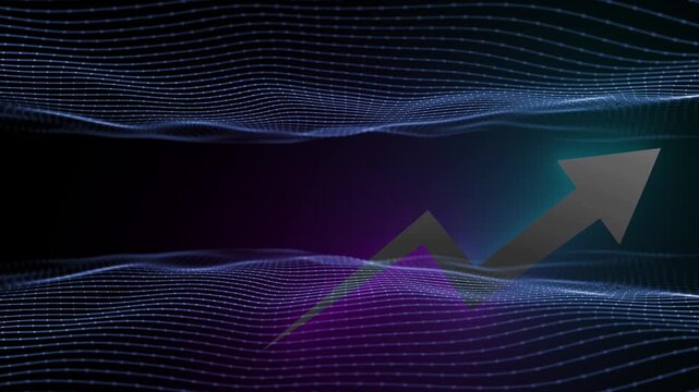 Abstract Bright neon sign greeting card, banner, signboard technology artificial intelligence glowing neon grow Lines Moving Fast Animation Art Concept