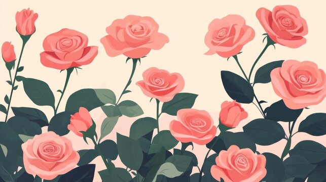 Rose art background