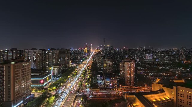Vibrant Nightlife Real Estate Development in Beijing, a Modern Urban Development Area