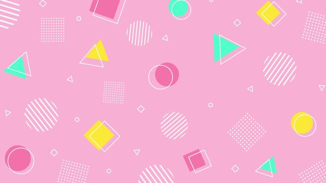 Colorful geometric pop and cute simple background pattern