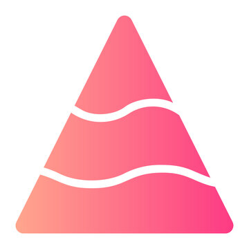 pyramid chart gradient icon