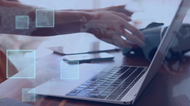 Woman's hands tapping tablet and launching UI, switching to phone lifting VR headset for UX testing