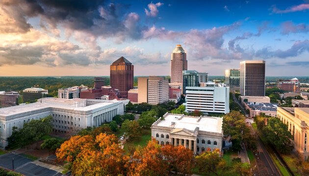 columbia south carolina downtown business district from state capital