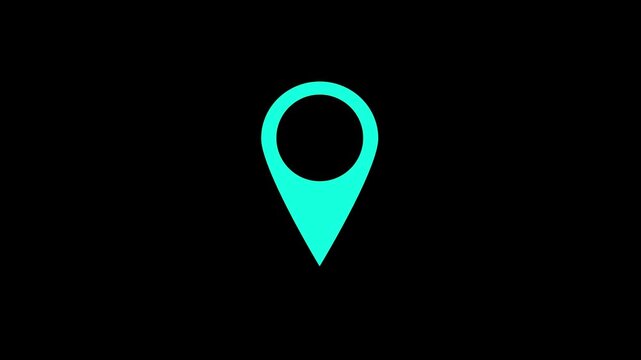 Map pointer icon set with pin symbols for navigation and location markers