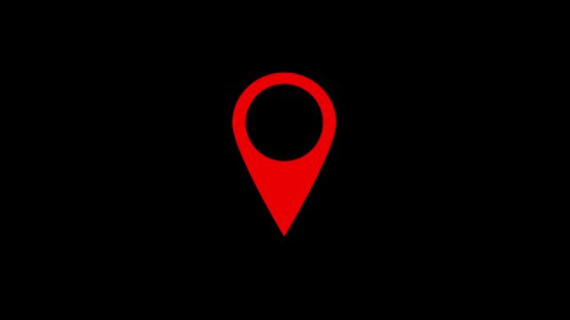 Map pointer icon set with pin symbols for navigation and location markers