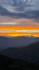Obraz premium sunset in the mountains