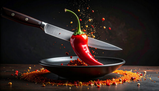 Chili pepper culinary still life