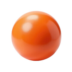 Naklejka premium A single orange ball sits on a clean white surface, great for use in design and marketing materials