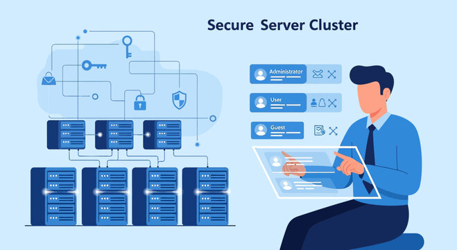 Secure Server Cluster Data Security and Network Administration