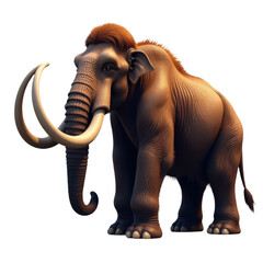 Obraz premium Close-up photo of an elephant with prominent tusks standing on a plain white surface