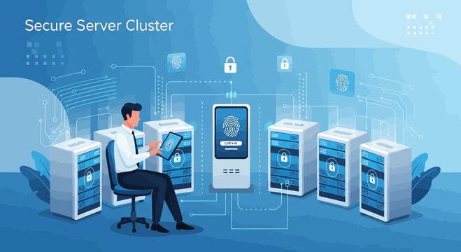 Secure Server Cluster: IT Security, Data Protection, Cloud Computing