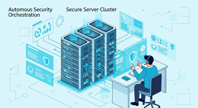 Secure Server Cluster with Autonomous Security Orchestration