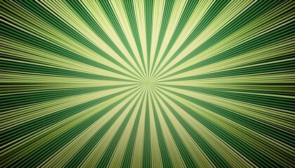 Fototapeta premium retro sunburst pattern background in light and dark green stripes radiating from center point