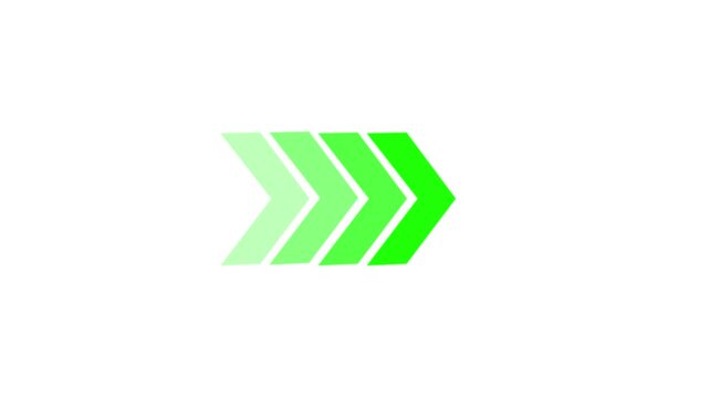 Right-directional arrow loop animation. Animated arrows for the overlay video layer. arrow icon concept animation.