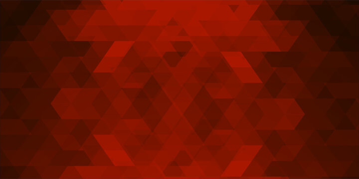 Abstract dark red geometric background with triangle pattern. Modern mosaic gradient design for technology, sports, or corporate identity. Professional textured vector backdrop.