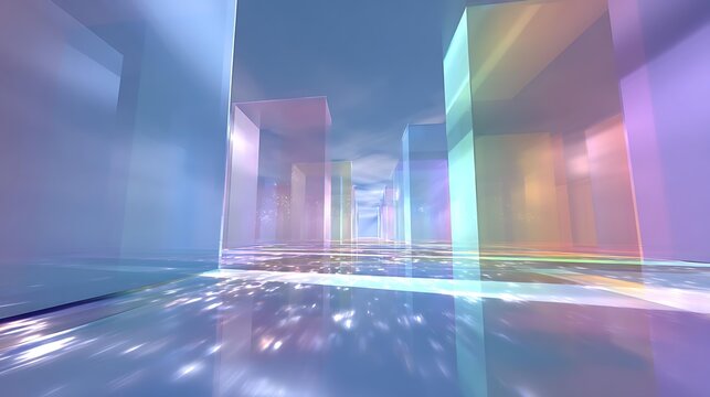 complementary color palette, low angle perspective, soft edges, subtle lens flare, illuminated by flickering neon tubes, complex geometry, physically based rendering, floating dust particles,