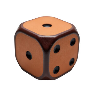 A single die sitting on a white background, perfect for highlighting individual results or choices