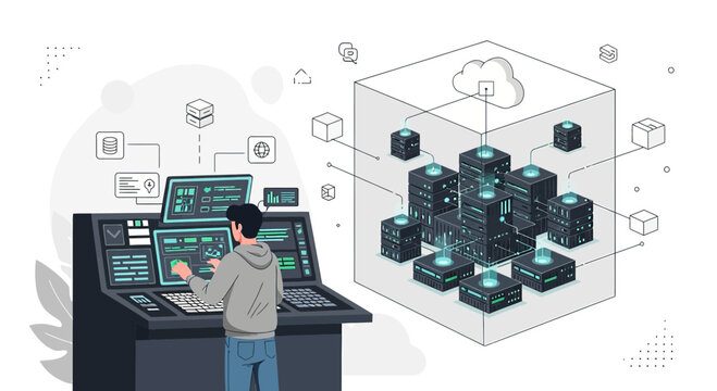 IT Professional Managing Cloud Server Network and Data Center