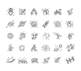 Space Exploration icons set © tettygreen