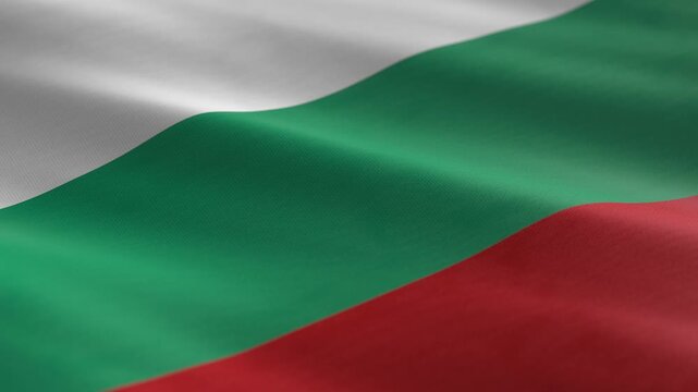 Bulgaria - waving flag loop