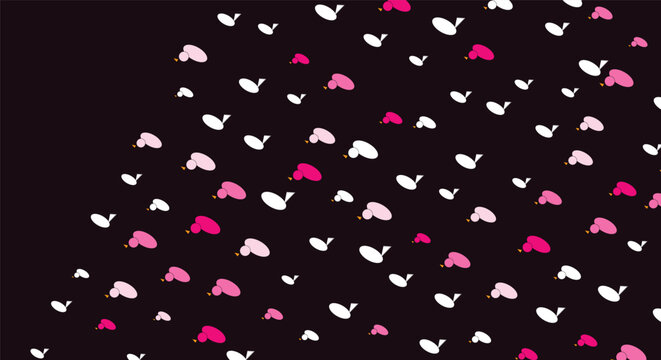 Many tiny stylized duck shapes arranged in a repeating pattern across this digital photograph create a vibrant and playful visual display that adds character and charm to any creative project design.