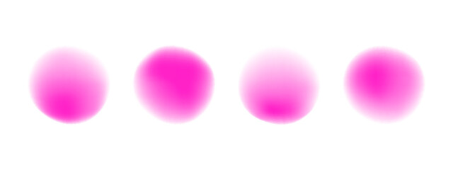 Aurora gradient circles - abstract blur shapes with soft pink gradation. Luminous mesh design of watercolor blobs and gentle neon hues. Ethereal effect with fluid elements and radiant circular spots © vectorpouch
