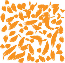 Naklejka premium Abstract orange brush strokes background with brush stroke, paint stroke