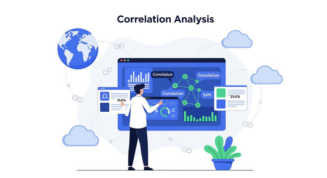 Correlation Analysis: Business Data Visualization Concept